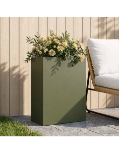 Vaso da giardino Verde Oliva 40 x 20 x 50 cm