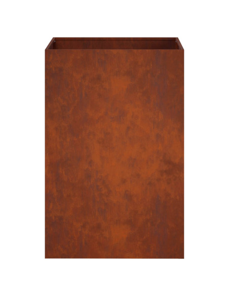 Vaso da giardino Ruggine 50 x 50 x 75 cm Acciaio Corten
