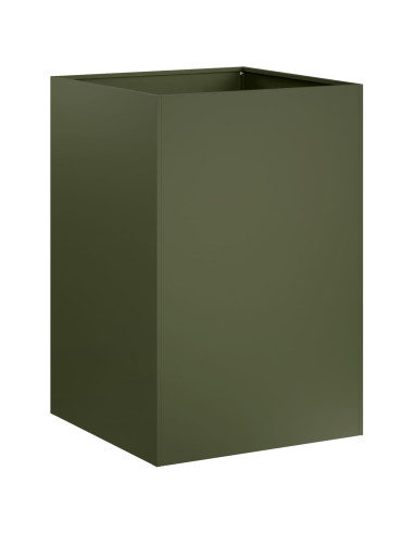 Vaso da giardino 2 pz Verde Oliva 50 x 50 x 75 cm