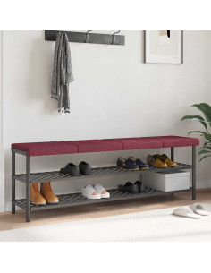 Cuscino per panchina 4 pz Tessuto Rosso Vino Profondità 35 cm