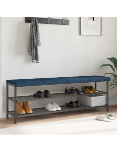 Cuscino per panchina 4 pz Tessuto Blu Profondità 35 cm