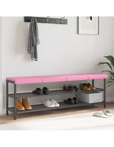 Cuscino per panchina 4 pz Tessuto Rosa Profondità 35 cm