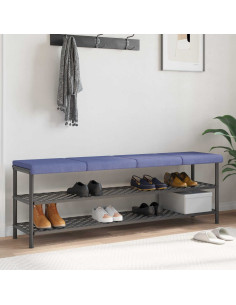 Cuscino per panchina 4 pz Tessuto Blu jeans Profondità 35 cm