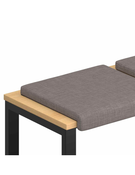 Cuscino per panchina 4 pz Tessuto Tortora Profondità 35 cm
