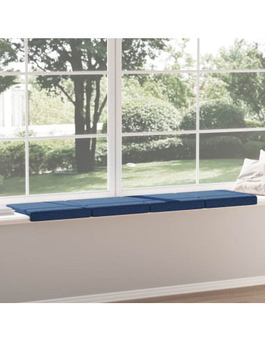 Cuscino per panchina 4 pz Tessuto Blu Profondità 35 cm