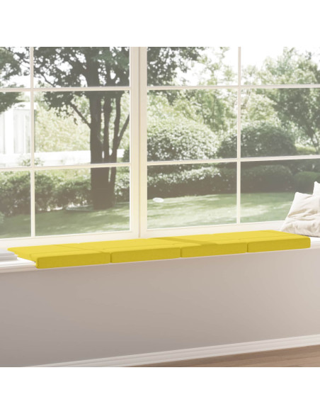 Cuscino per panchina 4 pz Tessuto Giallo Chiaro