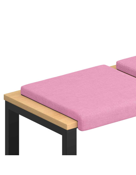 Cuscino per panchina 4 pz Tessuto Rosa Profondità 35 cm