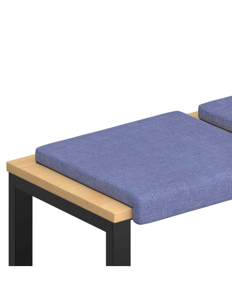 Cuscino per panchina 4 pz Tessuto Blu jeans Profondità 35 cm