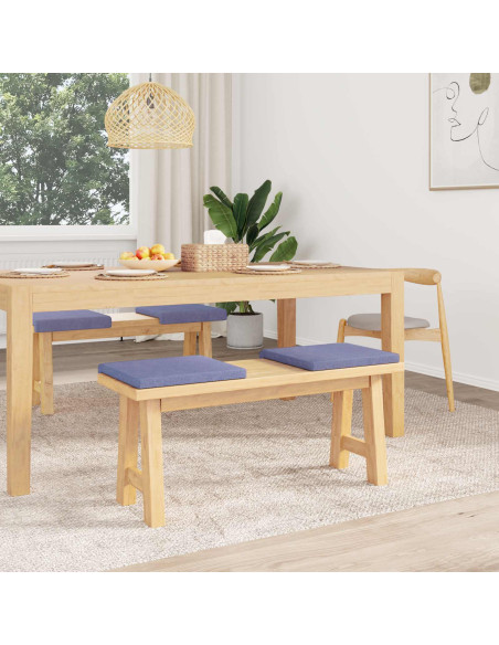 Cuscino per panchina 4 pz Tessuto Blu jeans Profondità 35 cm