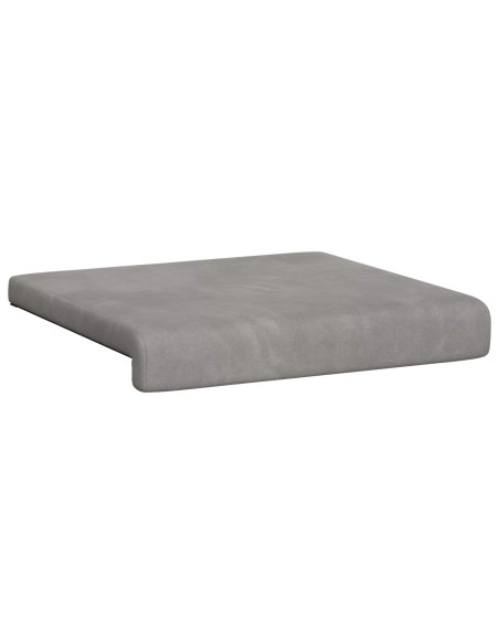 Cuscino per panchina 4 pz Velluto Grigio Chiaro