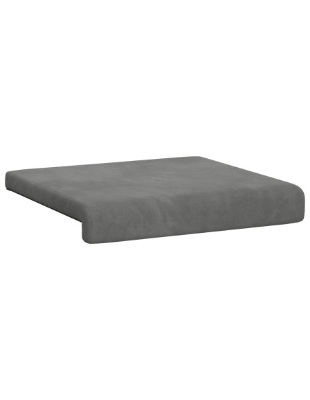 Cuscino per panchina 4 pz Velluto Grigio Scuro Profondità 35 cm