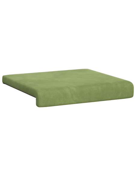 Cuscino per panchina 4 pz Velluto Verde chiaro Profondità 35 cm