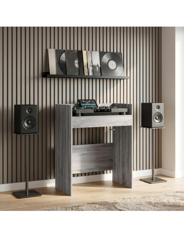 Tavolo DJ Sonoma grigio 82 x 45 x 102 cm Legno ingegnerizzato