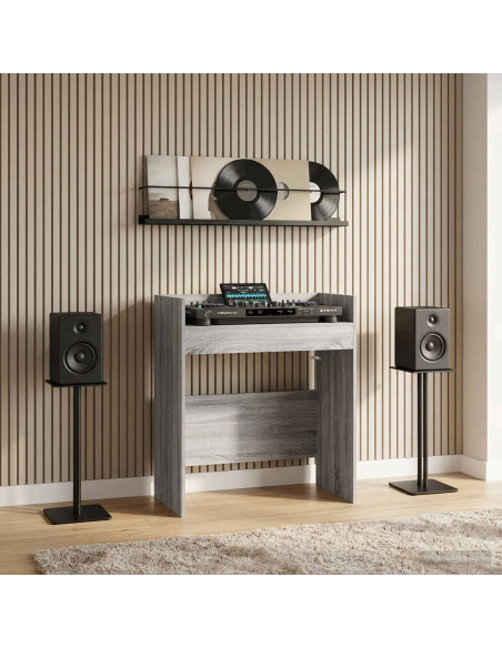 Tavolo DJ Sonoma grigio 102 x 45 x 102 cm Legno ingegnerizzato