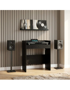 Tavolo DJ Rovere Nero 102 x 45 x 102 cm Legno ingegnerizzato