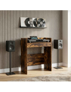 Tavolo DJ Rovere Fumo 82 x 45 x 102 cm Legno ingegnerizzato