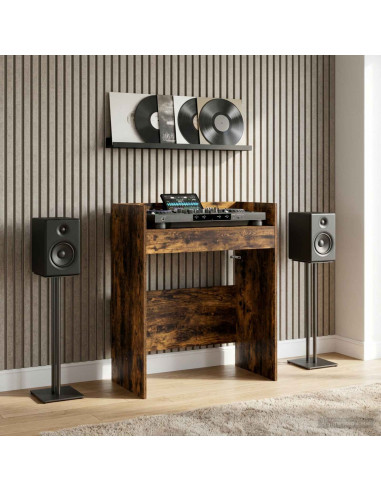 Tavolo DJ Rovere Fumo 82 x 45 x 102 cm Legno ingegnerizzato