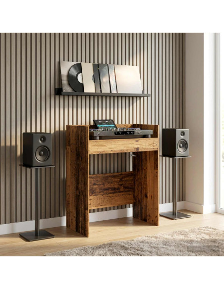 Tavolo DJ Legno antico 102 x 45 x 102 cm Legno ingegnerizzato