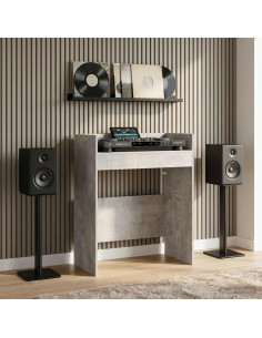 Tavolo DJ Grigio Cemento 62 x 45 x 102 cm Legno ingegnerizzato