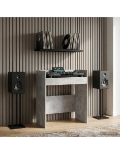 Tavolo DJ Grigio Cemento 102 x 45 x 102 cm Legno ingegnerizzato