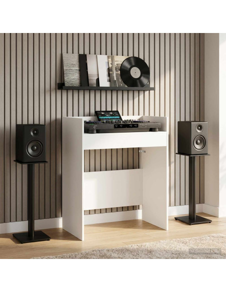 Tavolo DJ Bianco 82 x 45 x 102 cm Legno ingegnerizzato