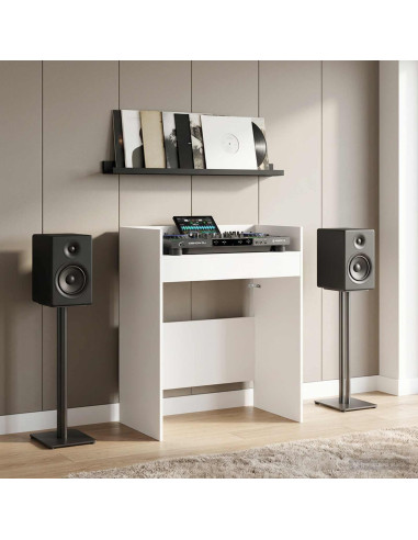 Tavolo DJ Bianco 62 x 45 x 102 cm Legno ingegnerizzato