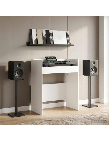 Tavolo DJ Bianco 62 x 45 x 102 cm Legno ingegnerizzato