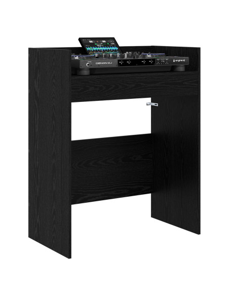 Tavolo DJ Rovere Nero 102 x 45 x 102 cm Legno ingegnerizzato
