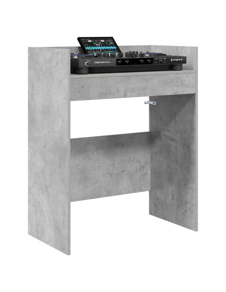 Tavolo DJ Grigio Cemento 102 x 45 x 102 cm Legno ingegnerizzato