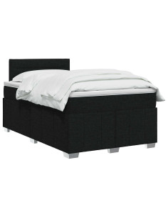 Letto box spring con materasso Nero 120 x 200 cm Tessuto 2