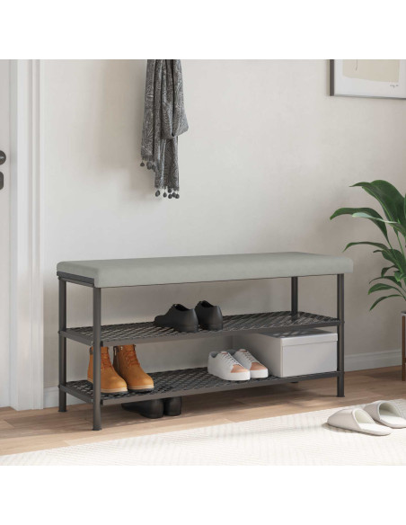 Cuscino per panchina Microfibra Grigio Chiaro Profondità 35 cm