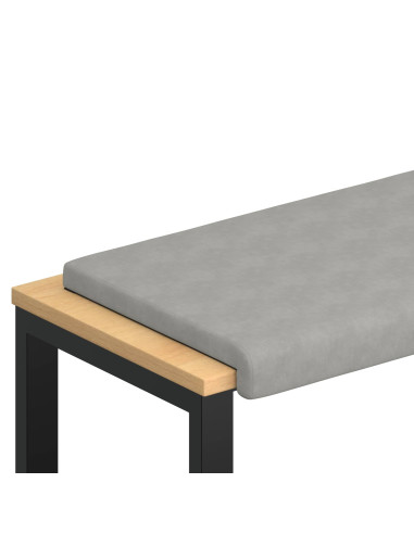 Cuscino per panchina Microfibra Grigio Chiaro Profondità 35 cm