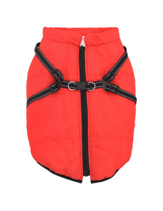 Cappotto Cani Imbracatura Impermeabile Riflettente Rosso L52