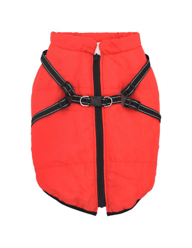 Cappotto Cani Imbracatura Impermeabile Riflettente Rosso L52