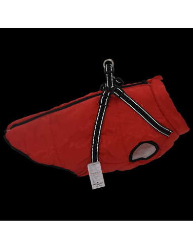 Cappotto Cani Imbracatura Impermeabile Riflettente Rosso L52