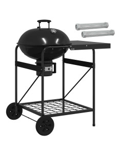 Griglia a carbone con tubi affumicatori 91 x 71 x 107 cm Nero 2
