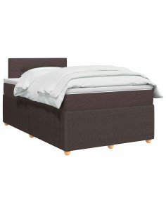 Letto box spring con materasso Marrone Scuro 120 x 190 cm 2