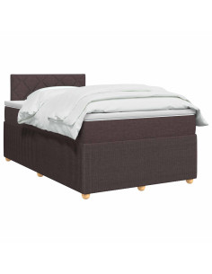 Letto box spring con materasso Marrone Scuro 120 x 190 cm 2