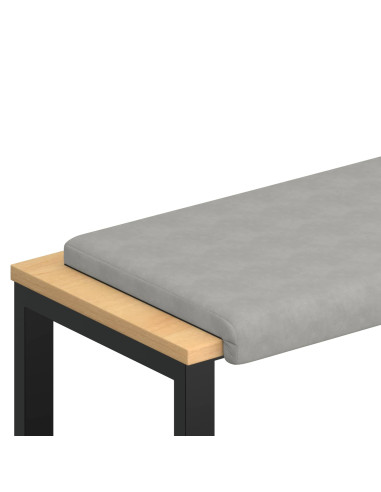 Cuscino per panchina Microfibra Grigio Chiaro Profondità 35 cm