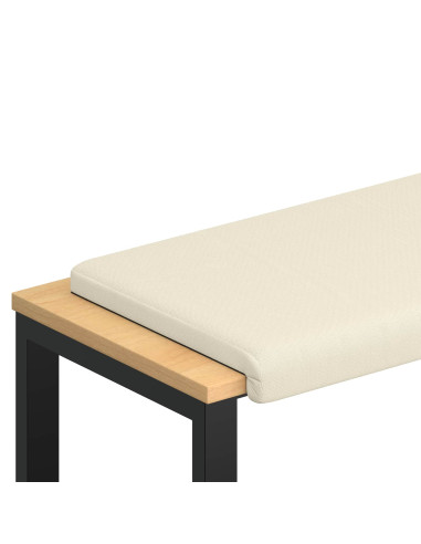 Cuscino per panchina Velvet testurizzato Crema Profondità 35 cm