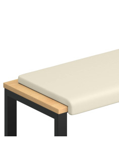 Cuscino per panchina Velvet testurizzato Crema Profondità 35 cm 2