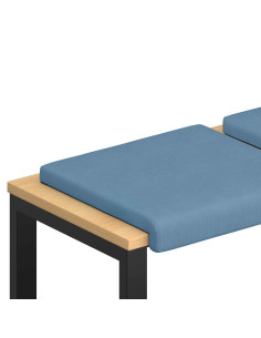 Cuscino per panchina 4 pz corduroy Blu Profondità 35 cm 2