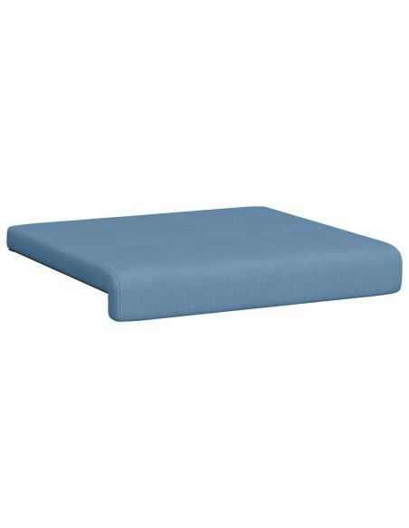 Cuscino per panchina 4 pz corduroy Blu Profondità 35 cm