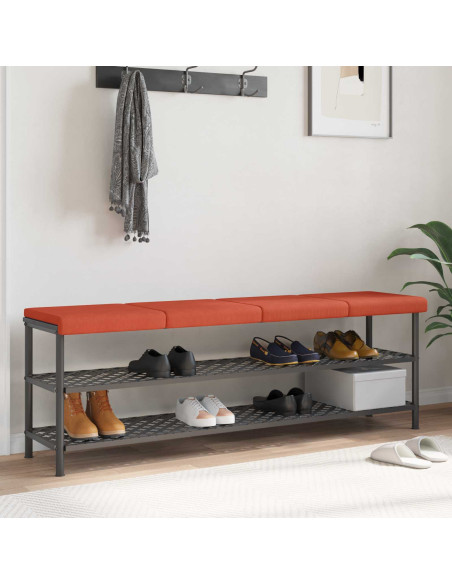 Cuscino per panchina 4 pz corduroy Rosso Arancio