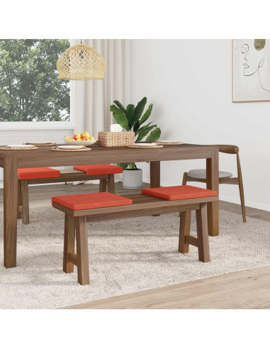 Cuscino per panchina 4 pz corduroy Rosso Arancio