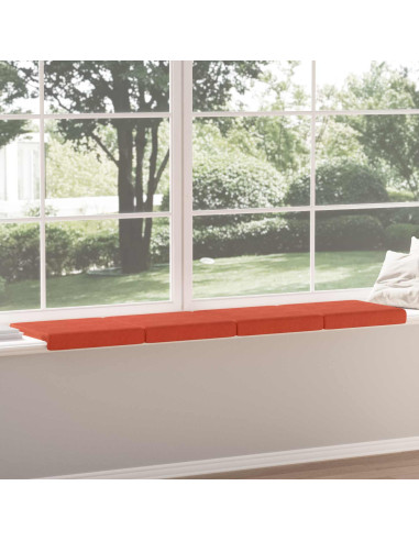 Cuscino per panchina 4 pz corduroy Rosso Arancio