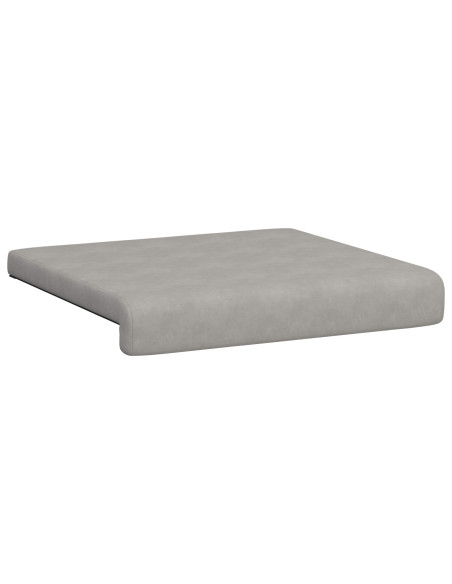 Cuscino per panchina 4 pz Microfibra Grigio Chiaro