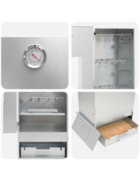 Forno Affumicatore 3 pz 44,5 x 29 x 110 cm Acciaio zincato