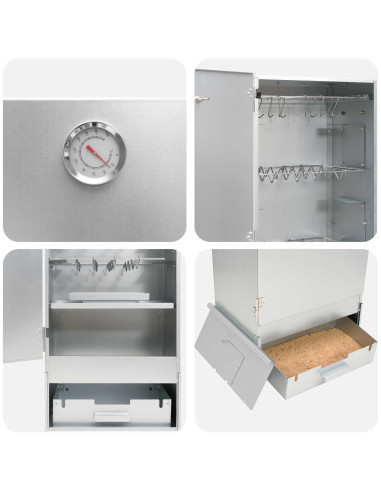 Forno Affumicatore 3 pz 44,5 x 29 x 110 cm Acciaio zincato