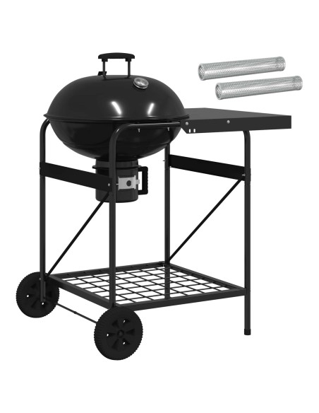 Griglia a carbone con tubi affumicatori 91 x 71 x 107 cm Nero